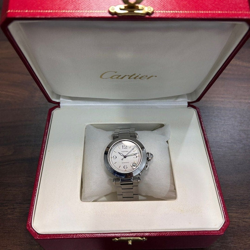 [Pre-Owned] Cartier Pasha C 2324 White Dial Automatic Women Watch