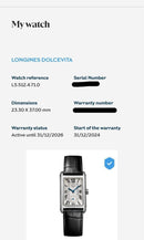 [Pre-Owned] Longines Dolcevita L55124710 Square Quartz Women Watch