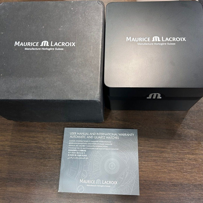 [Pre-Owned] Maurice Lacroix Aikon 42mm AI1008 Leather Quartz Men Watch