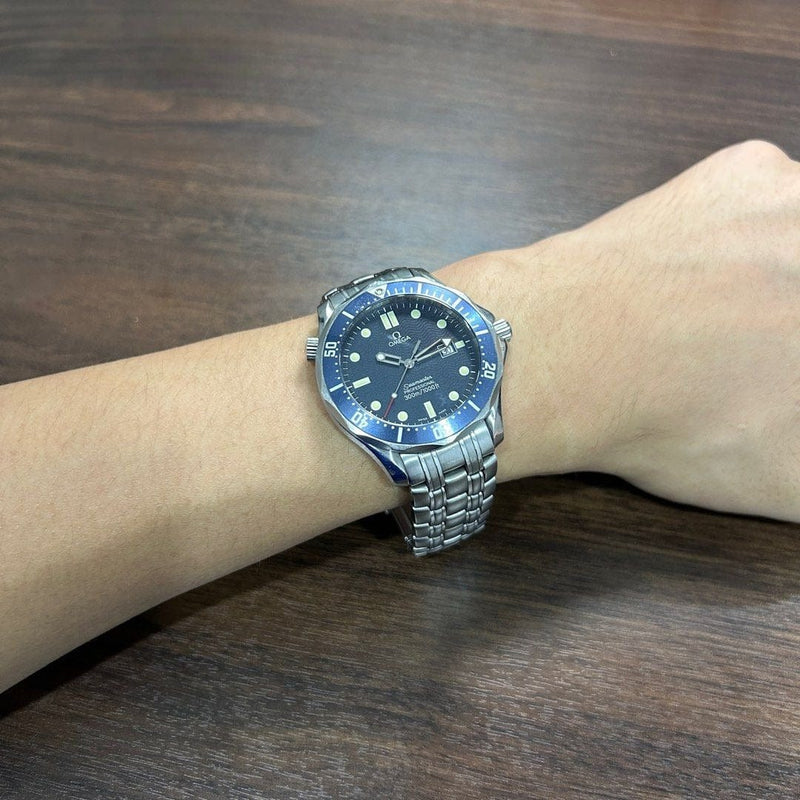 [Pre-Owned] Omega Vintage Seamaster Blue Bond 41mm Quartz Men Watch