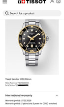 [Pre-Owned] Tissot Seastar 1000 36mm Black Gold Quartz Unisex Watch