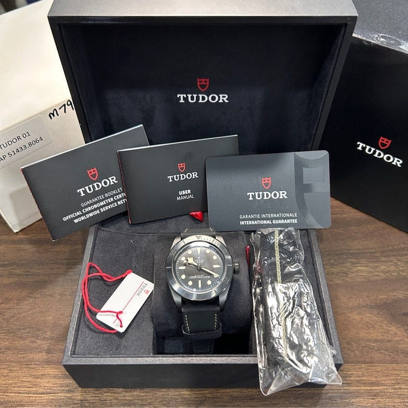[Pre-Owned] Tudor Black Bay 41 79210 Black Ceramic Automatic Men Diver Watch