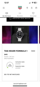 [Pre-Owned] Tag Heuer Formula 1 Date 41mm WAZ1110 Quartz Men Watch