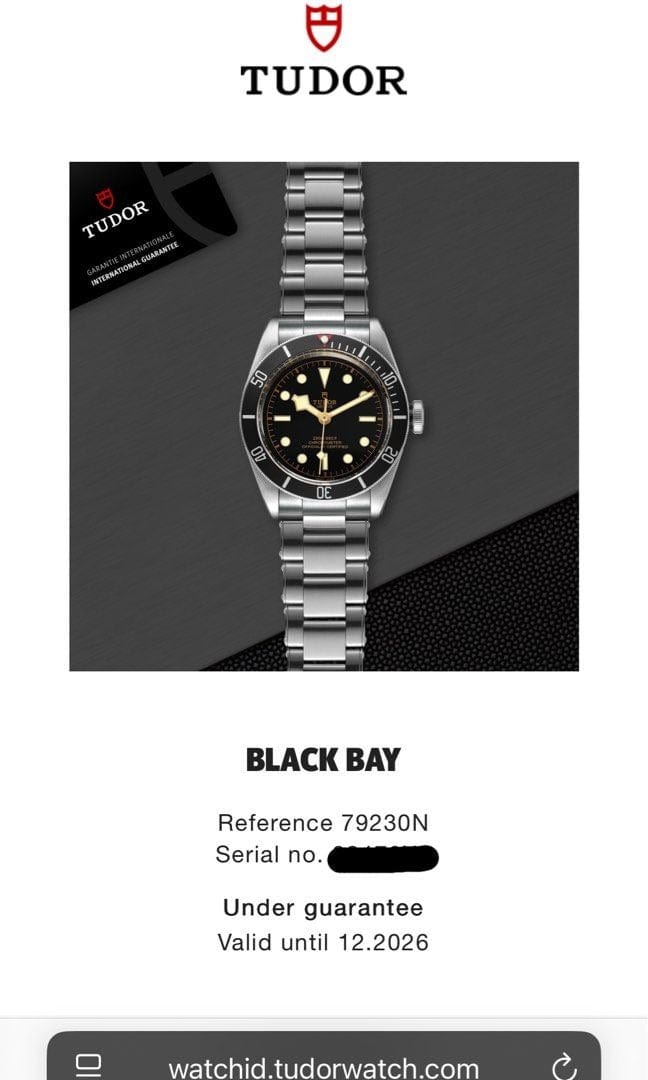 [Pre-Owned] Tudor Black Bay 79230N Black Automatic Men Watch