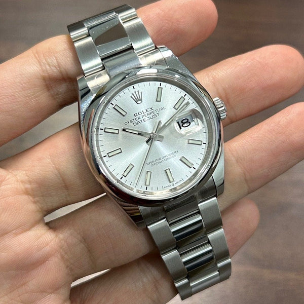 [Pre-Owned] Rolex Datejust 36mm 126200 Silver Automatic Men Watch
