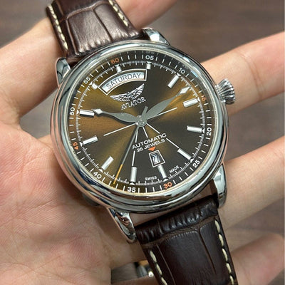 [Pre-Owned] Aviator Douglas Day-Date Limited Edition Automatic Men Watch