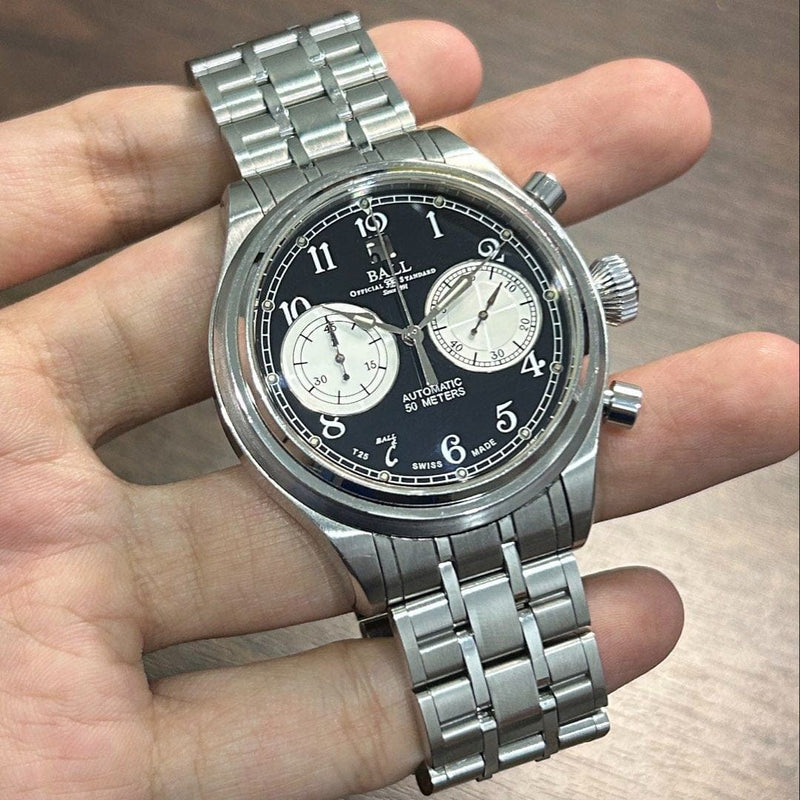[Pre-Owned] Ball Trainmaster Cannonball CM1052D Automatic Chronograph Men Watch