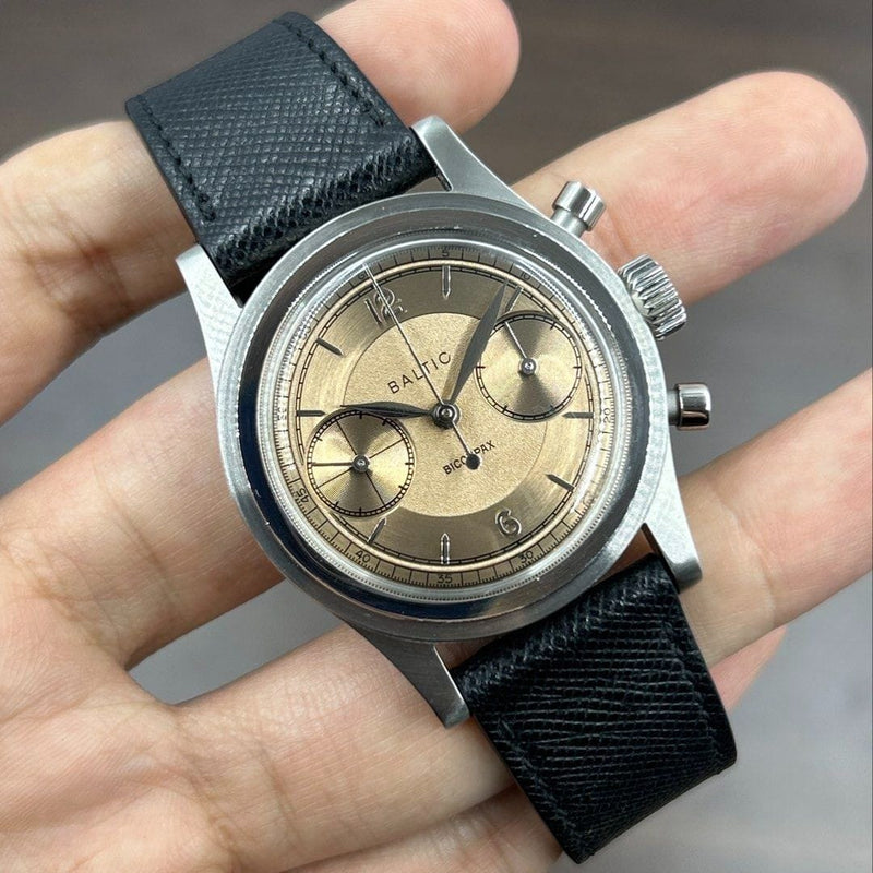[Pre-Owned] Baltic Bicompax 003 Salmon Dial Manual Winding Chronograph Watch