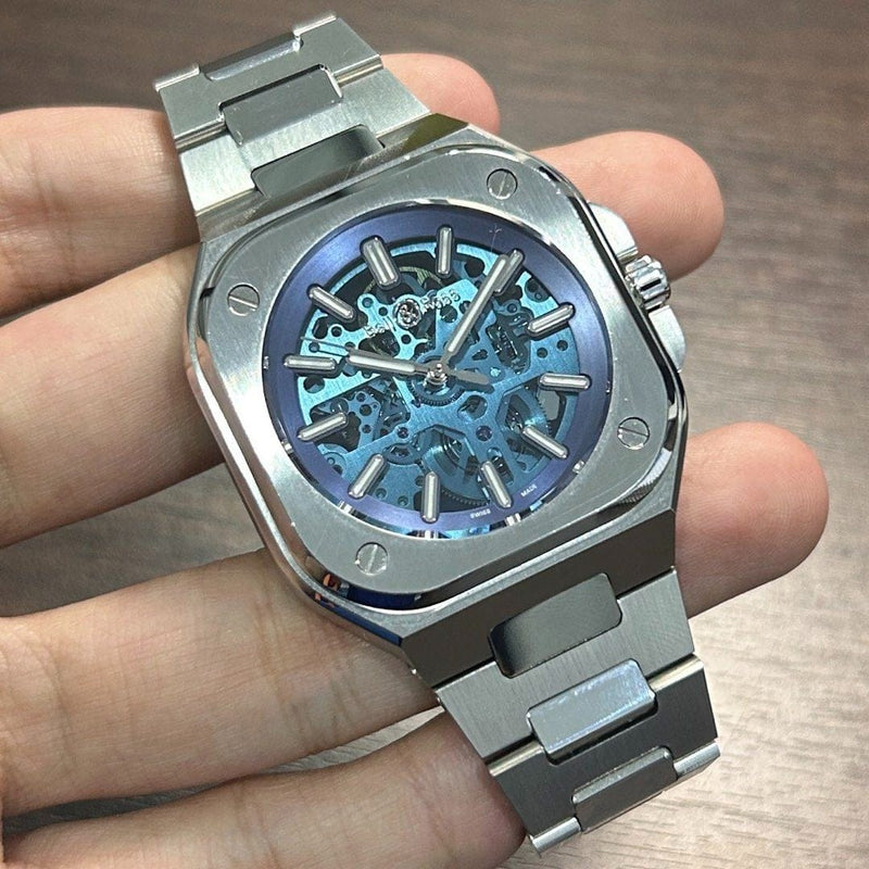 [Pre-Owned] Bell & Ross BR 05 Skeleton Blue Limited 500 Automatic Men Watch