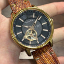 [Pre-Owned] Bulova 97A109 Gold Open Heart Automatic Men Watch