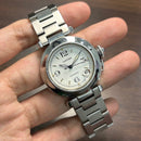 [Pre-Owned] Cartier Pasha C 2324 White Dial Automatic Women Watch