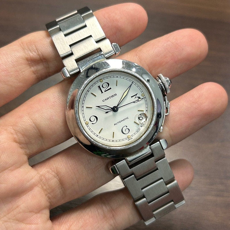 [Pre-Owned] Cartier Pasha C 2324 White Dial Automatic Women Watch