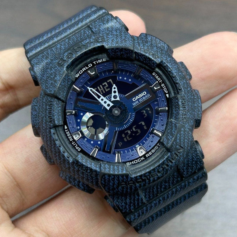 [Pre-Owned] Casio Baby-G BA-110DC-2A1 Blue Denim Women Watch