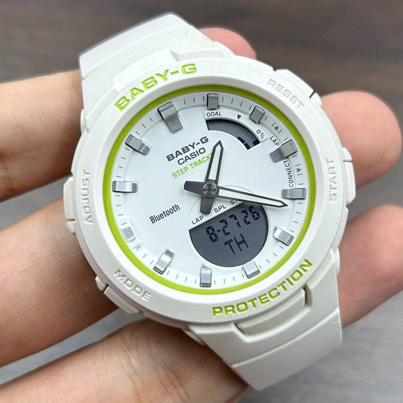 [Pre-Owned] Casio Baby-G G-Squad BSA-B100SC-7A Step Tracker Bluetooth Women Watch