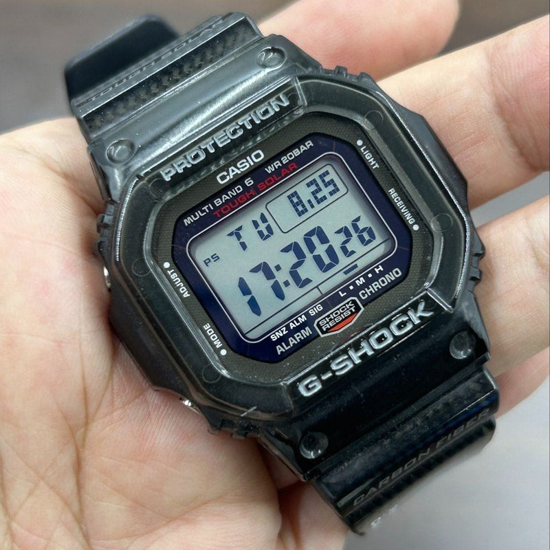 [Pre-Owned] Casio G-Shock Carbon Fiber GW-S5600U-1 Tough Solar Multi Band 6 Men Watch