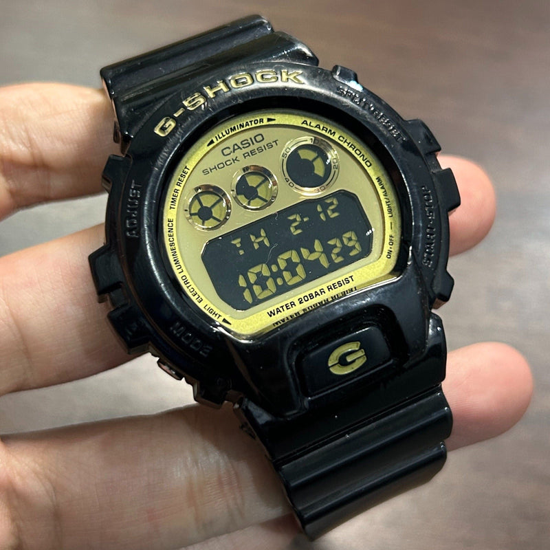[Pre-Owned]  Casio G-Shock DW-6900CB-1 Black Gold Digital Men Watch