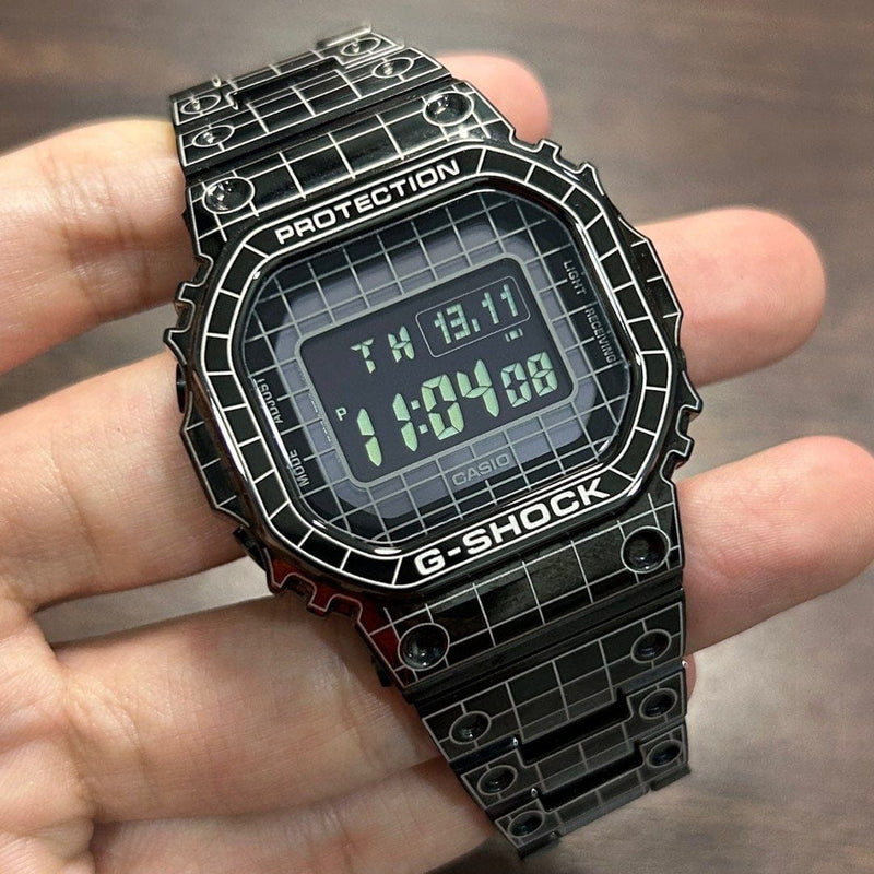 [Pre-Owned] Casio G-Shock Full Metal GMW-B5000CS-1 Laser Engraved Digital Men Watch