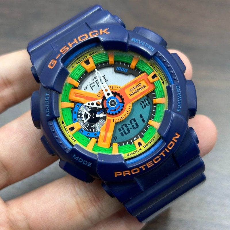 [Pre-Owned] Casio G-Shock GA-110FC-2A Blue Green Men Watch