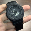 [Pre-Owned] Casio G-Shock CasiOak GA-2100BCE-1A All Black Nylon Band Men Watch