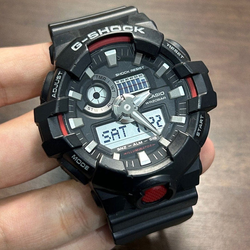 [Pre-Owned] Casio G-Shock GA-700-1A Black Men Watch