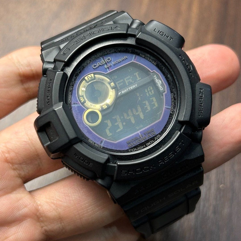 [Pre-Owned] Casio G-Shock Mudman G-9300GB-1 All Black Tough Solar Men Watch