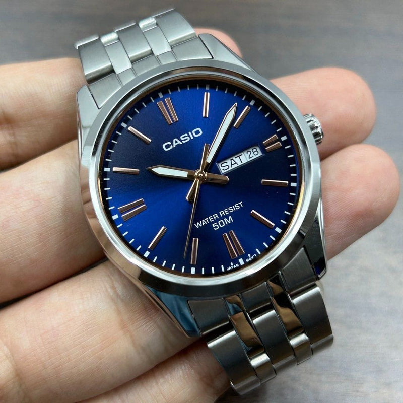 [Pre-Owned] Casio MTP-1335D-2A2V Blue Quartz Men Watch
