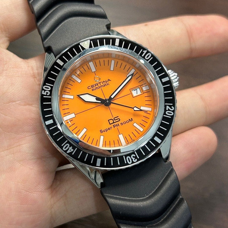 [Pre-Owned] Certina DS Super PH500M Orange Automatic Men Diver Watch