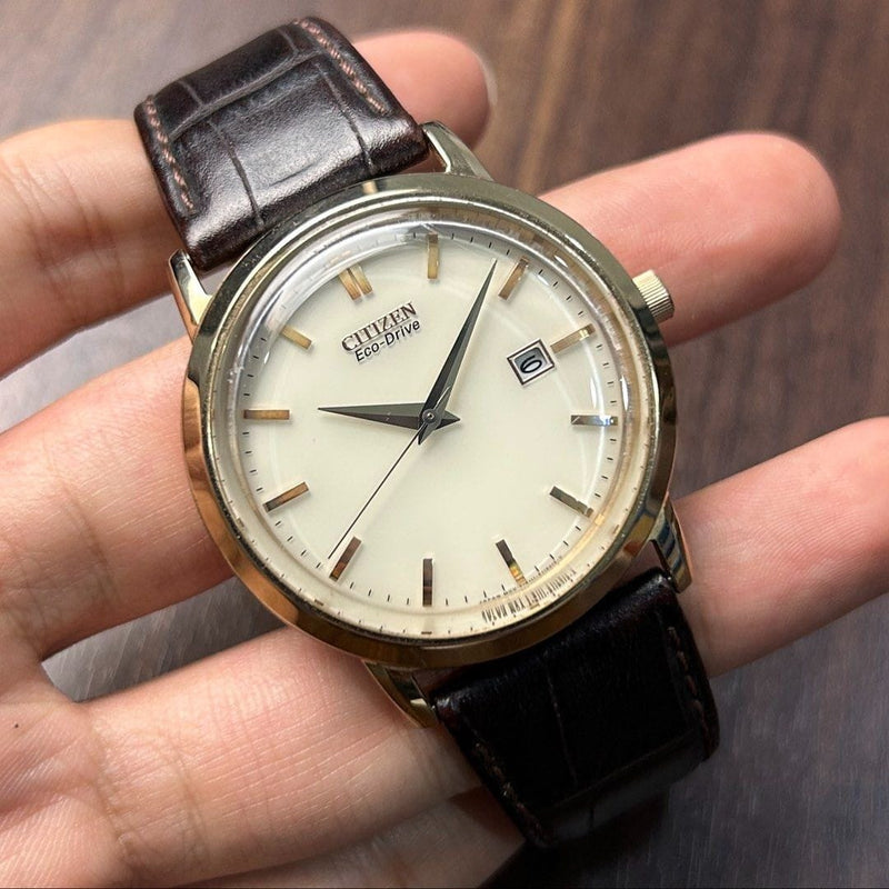 [Pre-Owned] Citizen Corso BM7193-07B Rose Gold Eco-Drive Men Watch