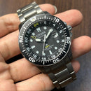 [Pre-Owned] Citizen Promaster BJ7110-89E Titanium Eco-Drive GMT Men Diver Watch