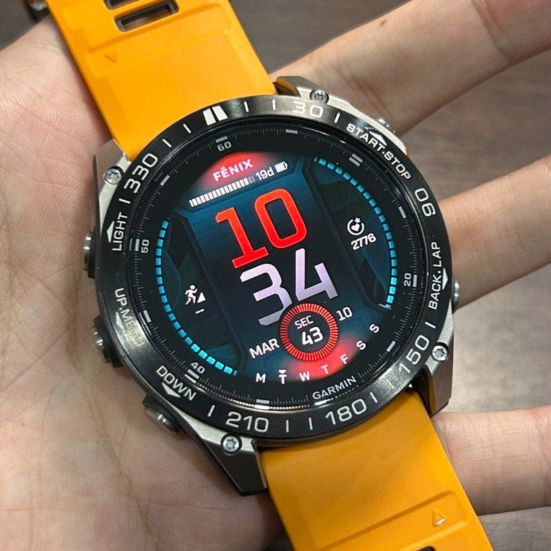 [Pre-Owned] Garmin Fenix 8 (51mm) AMOLED Sapphire Titanium Orange Men Smartwatch