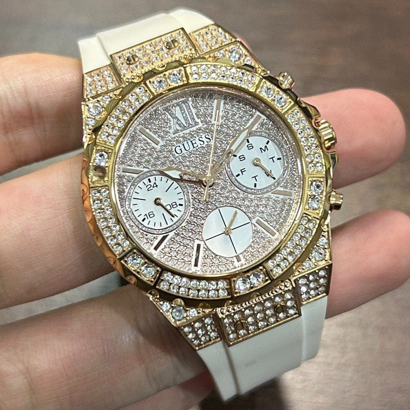 [Pre-Owned] Guess Aphrodite GW0038L2 Gold Swarovski Crystals Quartz Women Watch