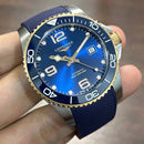 [Pre-Owned] Longines Hydroconquest 41mm Rose Gold Blue Ceramic Automatic Men Diver Watch