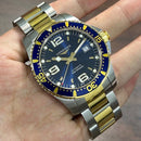 [Pre-Owned] Longines Hydroconquest L37423967 41mm Gold Blue Automatic Men Diver Watch