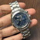 [Pre-Owned] Omega Speedmaster Triple Day-Date Blue Automatic Chronograph Men Watch