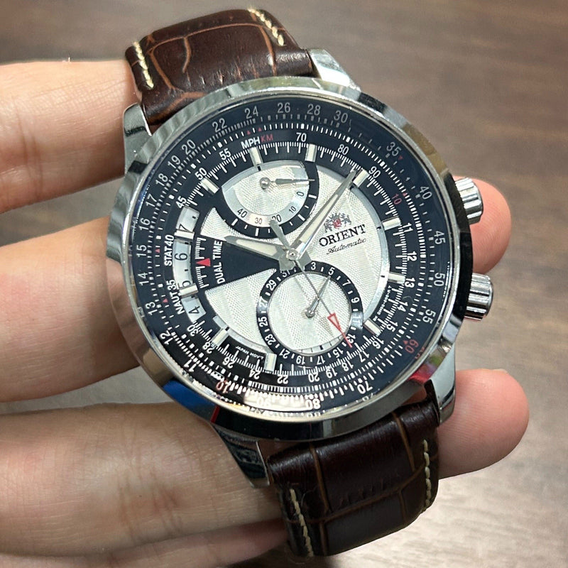 [Pre-Owned] Orient Explorer Dual Time Power Reserve Automatic Men Watch