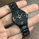 [Pre-Owned] Rado True Automatic Diamonds R27242712 Black Ceramic Sapphire Crystal Women Watch