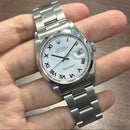 [Pre-Owned] Rolex Datejust 36mm 16200 White Roman Automatic Unsiex Watch