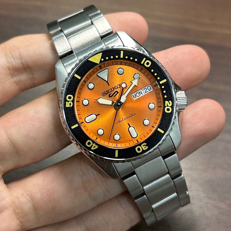[Pre-Owned] Seiko 5 Sports 38mm Orange SRPK35K1 Automatic Unisex Watch