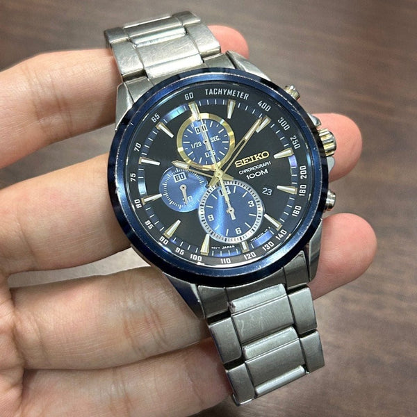 [Pre-Owned] Seiko Criteria SNDG87P1 Sapphire Quartz Chronograph Men Watch