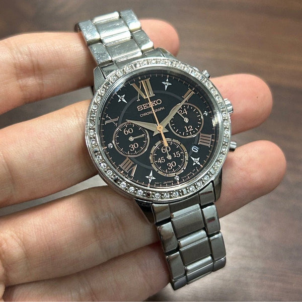 [Pre-Owned] Seiko Lukia SRW849P1 Quartz Chronograph Women Watch