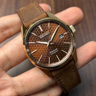 [Pre-Owned] Seiko Presage Sharp Edged SPB170J1 Rose Gold Automatic Men Watch