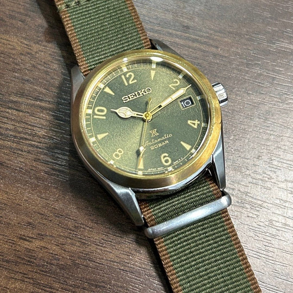 [Pre-Owned] Seiko Prospex Alpinist SPB212J1 Khaki Green Automatic Men Watch
