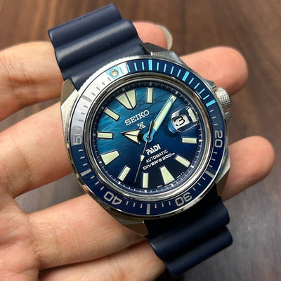 [Pre-Owned] Seiko Prospex Samurai King SRPJ93K1 Blue PADI Automatic Men Watch