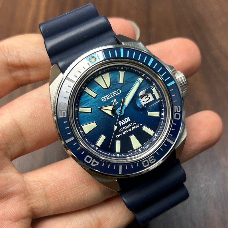 [Pre-Owned] Seiko Prospex Samurai King SRPJ93K1 Blue PADI Automatic Men Watch