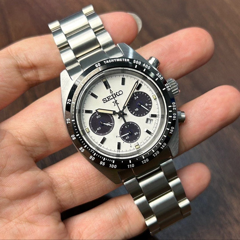 [Pre-Owned] Seiko Prospex Speedtimer Panda SSC813P1 Solar Chronograph Men Watch
