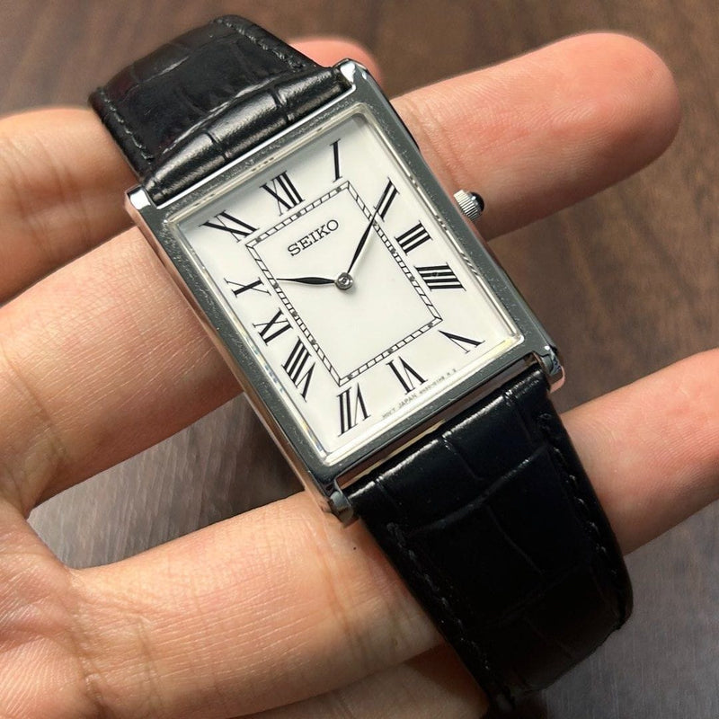 [Pre-Owned] Seiko Tank SWR103P1 Sapphire Square Quartz Men Watch
