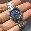 [Pre-Owned] Seiko V182-0AB0 Blue Two Tone Solar Women Watch