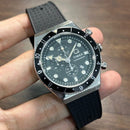 [Pre-Owned] Timex Q Three Time Zone Chrono Green Quartz Men Watch