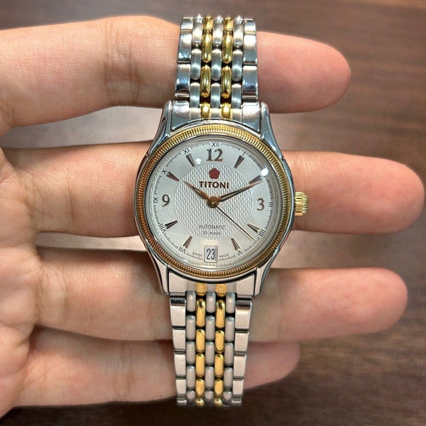 [Pre-Owned] Titoni Vintage 7367 Two-Tone Gold Automatic Women Watch