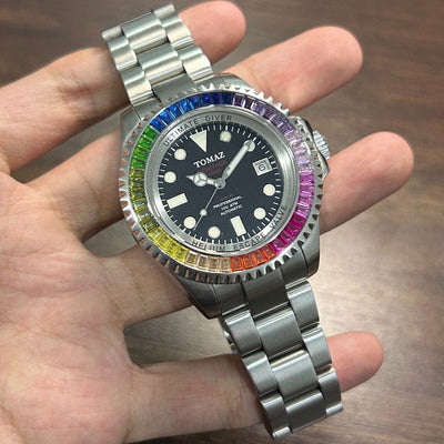 [Pre-Owned] Tomaz Ultimate Diver GR06-D4 Sapphire Rainbow Swarovski Automatic Men Watch